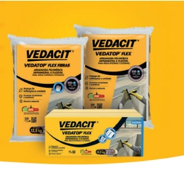 Vedacit Vedatop Flex Fibras Argamassa Polimérica Impermeável e Flexível